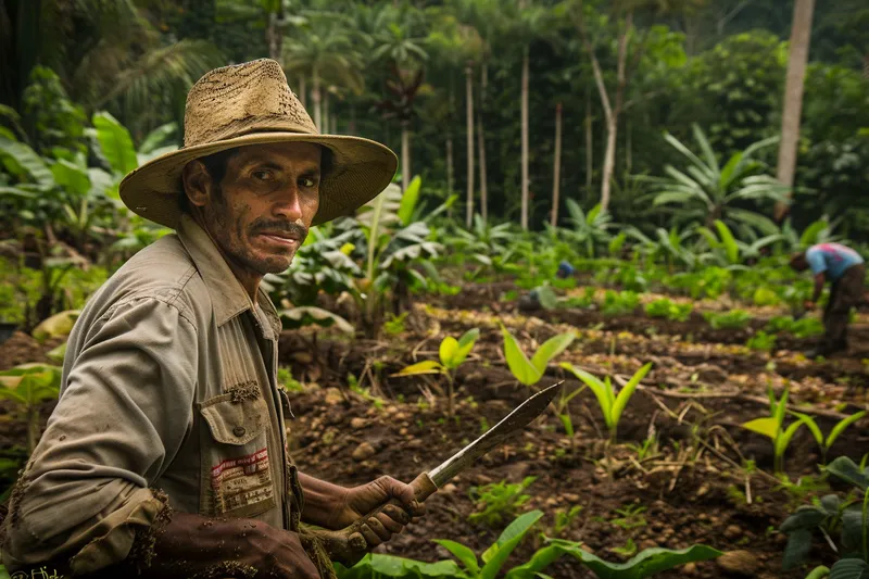 Uso del Machete en la Creacion de Microclimas para Cultivos