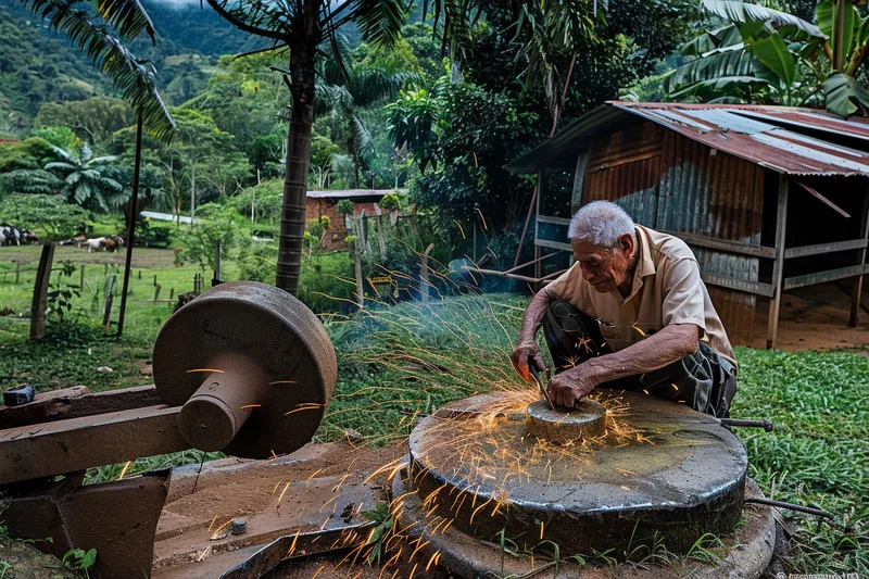 Preservando la Tradicion Afilado de Machetes con Metodos Ancestrales